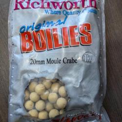 Boilies 20mm RICHWORTH / MOULE CRABE / 1 kgs