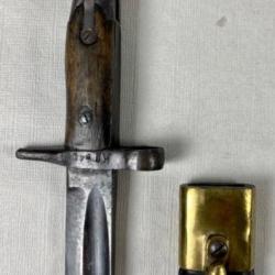 BAÏONNETTE ITALIE POUR FUSIL MANNLICHER CARCANO MODÈLE 1871 35 BOIS SAREJNA 1935