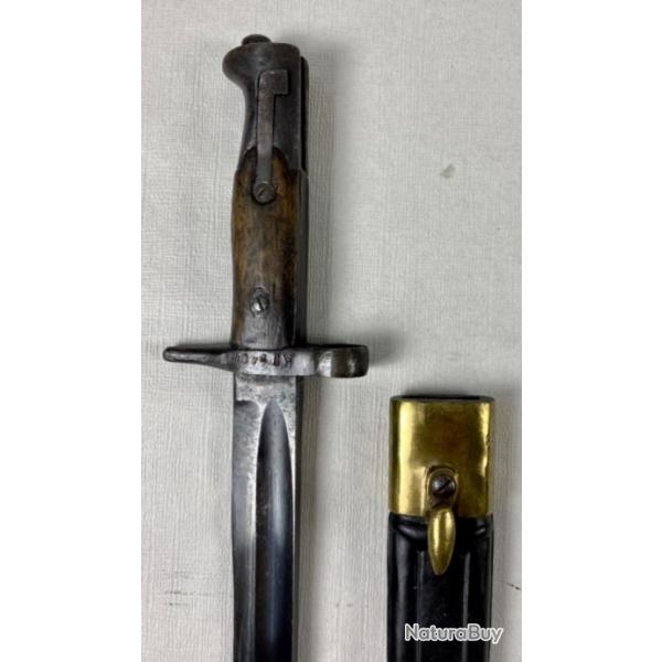 BAONNETTE ITALIE POUR FUSIL MANNLICHER CARCANO MODLE 1871 35 BOIS SAREJNA 1935