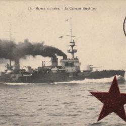 CPA - Marine Militaire - Le Cuirassé République- N°888