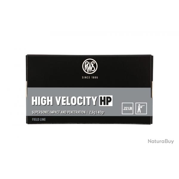 1 Boite de Balles RWS 22LR High Velocity HP