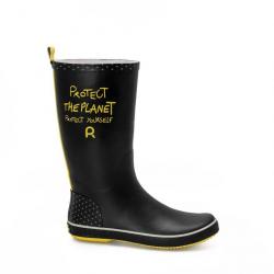 Vente flash ! Bottes femme PROTECT THE PLANET Noir