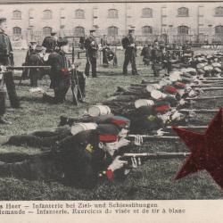 CPA - Armée Allemande - Infanterie - Exercices de Visée et de Tir à Blanc - N°886
