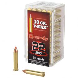 BOITE DE 50 CARTOUCHES HORNADY V-MAX CAL.22 MAGNUM 30 GR