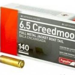 20 Cartouches AGUILA 6.5 creedmoor FMJBT 140 grains