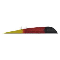 GATEWAY PLUMES NAT 3" PATRIOT NOIR/ROUGE/JAUNE