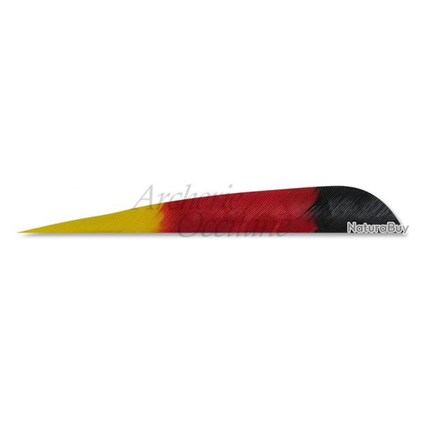 GATEWAY PLUMES NAT 4" PATRIOT NOIR/ROUGE/JAUNE