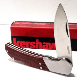 Couteau Kershaw Baseman Lame Acier Inox Manche Bois Lockback KS1381