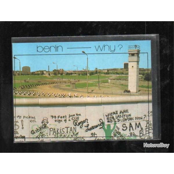 mur de berlin why ?tags , mirador bton berlin ouest et est , cpm