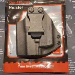 Holster glock 17, 19 ,45  compatible TLR6 streamlight et point rouge, droitier et gaucher