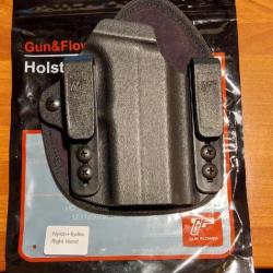 Holster glock 17, 19 ,45...  compatible  point rouge et visée haute (RDS)