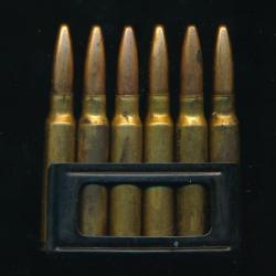 C'est une photo  RÉELLE !(5934) CLIP DE 6  CARTOUCHES  7,35 x 52  CARCANO ITALIEN ww2 N°3