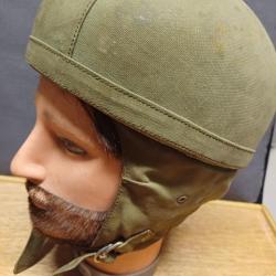 Ancien casque militaire de saut TAP mod.50 type Guéneau 202 - années 50