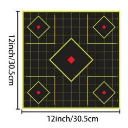 Lot 15 cibles reactives adhésif haute qualité  30,5x30,5cm