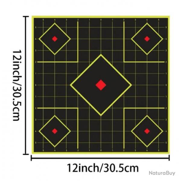 Lot 15 cibles reactives adhsif haute qualit  30,5x30,5cm