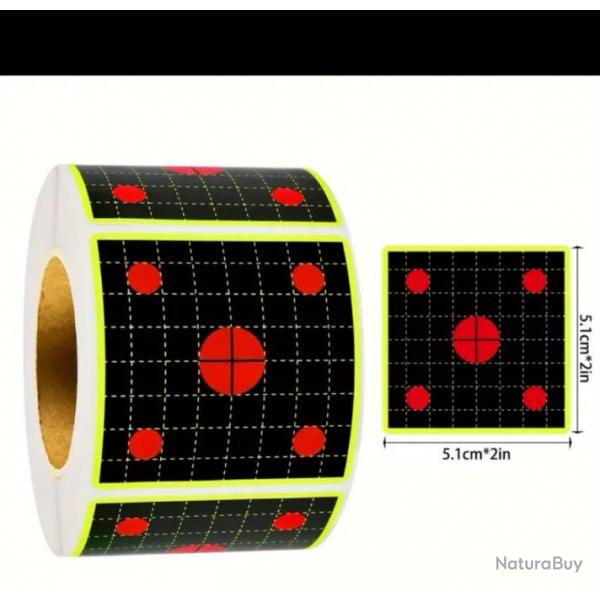 Lot 2 rouleaux 200 cible ractive adhsif soin 400 cibles.