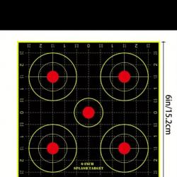 10 cibles reactives adhésif 15x15cm