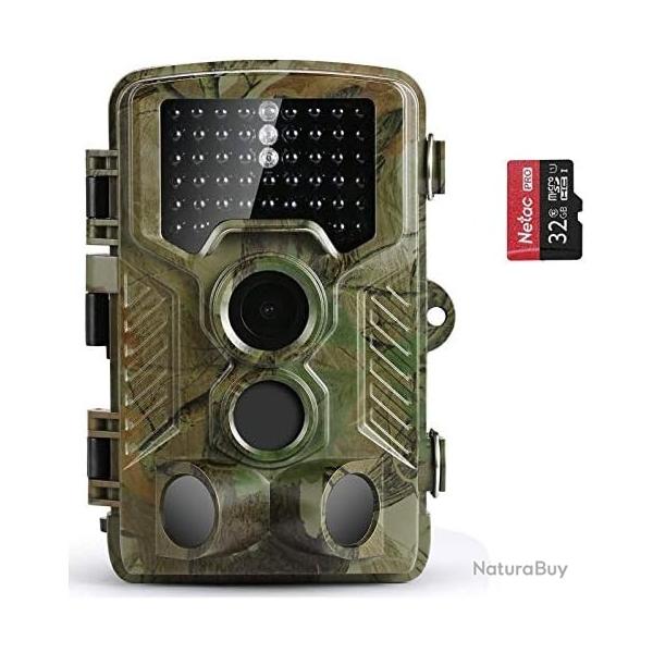 Camra de Chasse COOLIFE 16MP 1080P HD, Vision Nocturne 25m, Grand Angle 125, tanche et conomique