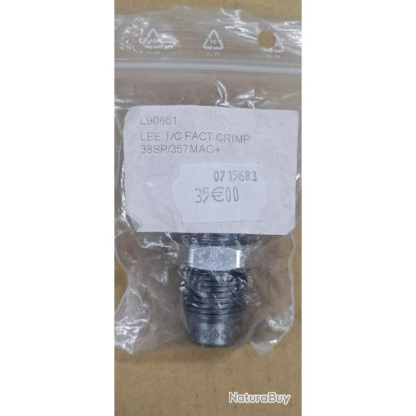 SERTISSEUR CONIQUE LEE 38/357 Lee t/c fact crimp 38sp/357mag