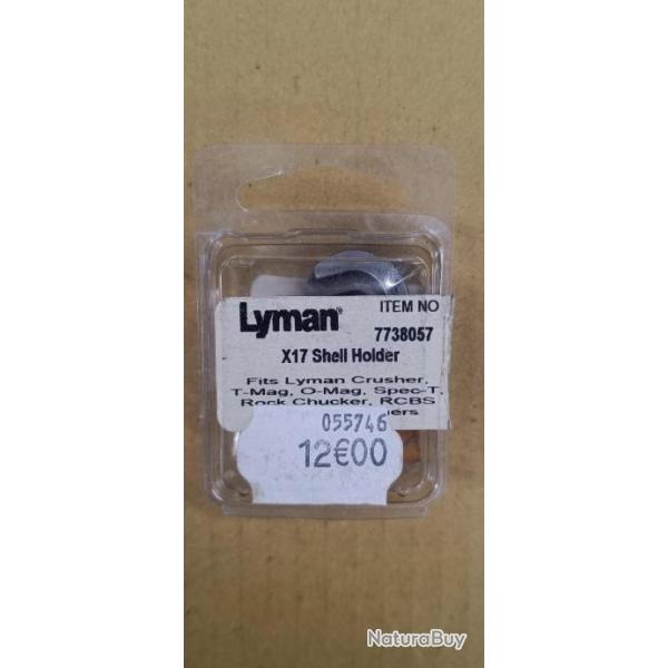 Lyman shell holder X17 calibre 7.62x54R, 40-65, 45-70....