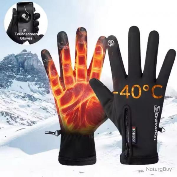 Gants de Ski Chauffants  Impermable - Unisexe Cyclisme, Course, Conduite, Randonne, Hiver