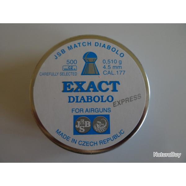 JSB plombs Exact Express 4.52 mm 0.510 gr X 5