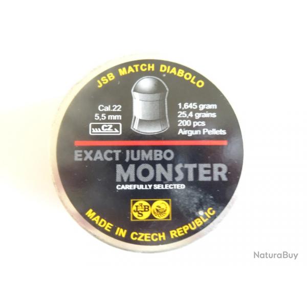 JSB plombs Exact Jumbo Monster 5.52 mm 1.645 gr X 5