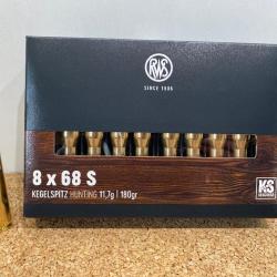 2 BOITE DE MUNITIONS RWS EN CALIBRE 8X68 S  KS 11.7 GR