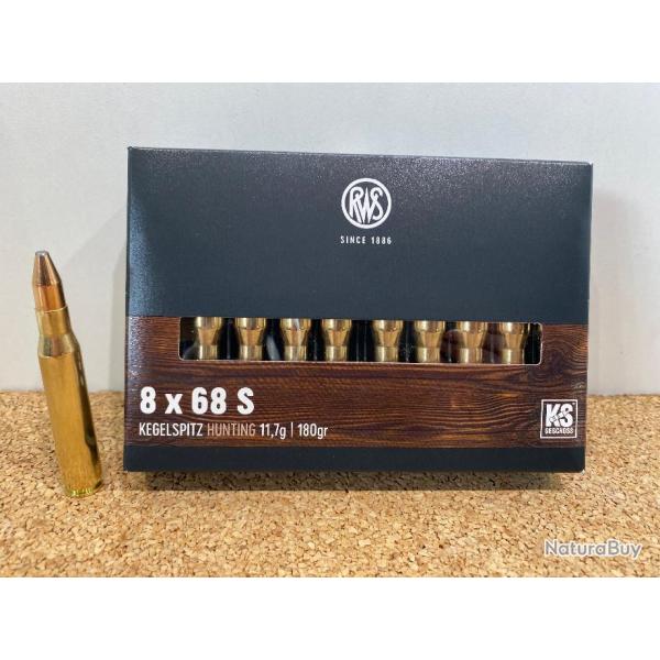 2 BOITE DE MUNITIONS RWS EN CALIBRE 8X68 S  KS 11.7 GR