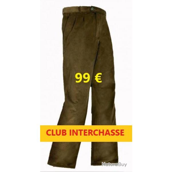 Pantalon velours Lupin Club Interchasse 36/38     CIPN048-40