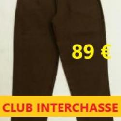 PANTALON MARRON "CLUB INTERCHASSE"   LARS   T  52 francais       CIPN007-56