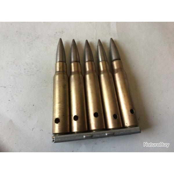 VENDU PAR LE-CUIRASSIER LOT N 28 CLIP DE 5 BALLES DE CALIBRE 7,5 MAS