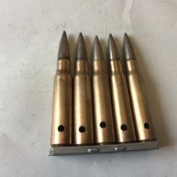 VENDU PAR LE-CUIRASSIER LOT N° 29 CLIP DE 5 BALLES DE CALIBRE 7,5 MAS