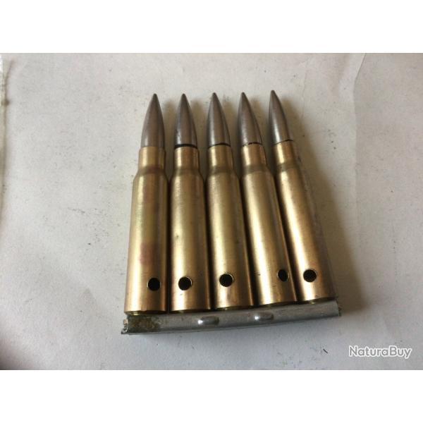 VENDU PAR LE-CUIRASSIER LOT N 22 CLIP DE 5 BALLES DE CALIBRE 7,5 MAS