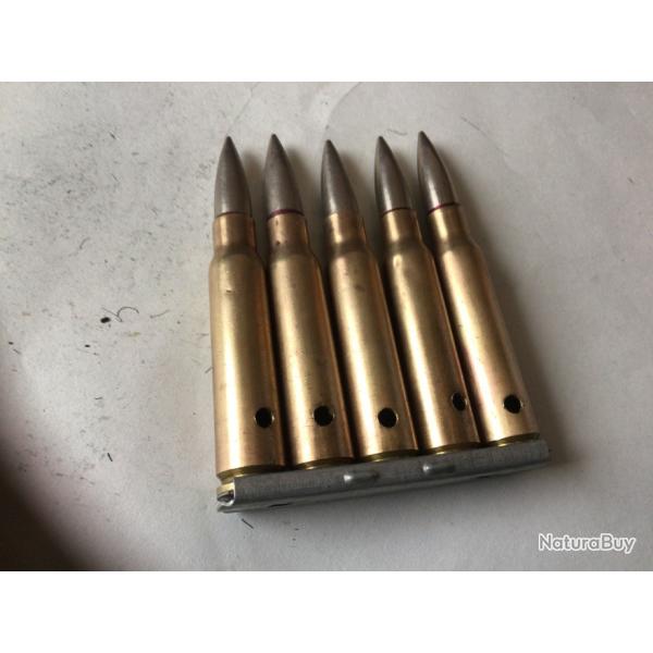 VENDU PAR LE-CUIRASSIER LOT N 21 CLIP DE 5 BALLES DE CALIBRE 7,5 MAS