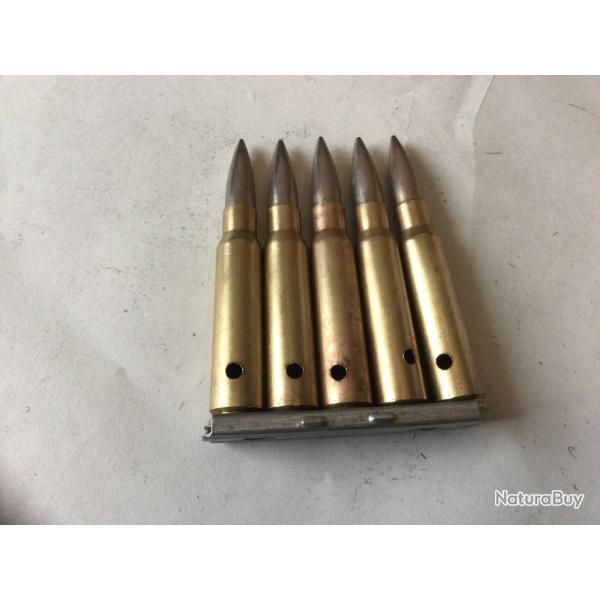 VENDU PAR LE-CUIRASSIER LOT N 25 CLIP DE 5 BALLES DE CALIBRE 7,5 MAS