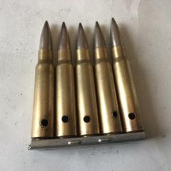 VENDU PAR LE-CUIRASSIER LOT N° 23 CLIP DE 5 BALLES DE CALIBRE 7,5 MAS