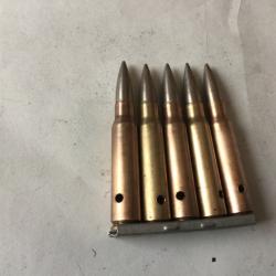 VENDU PAR LE-CUIRASSIER LOT N° 18 CLIP DE 5 BALLES DE CALIBRE 7,5 MAS