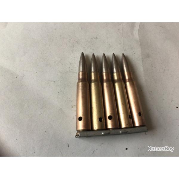 VENDU PAR LE-CUIRASSIER LOT N 18 CLIP DE 5 BALLES DE CALIBRE 7,5 MAS