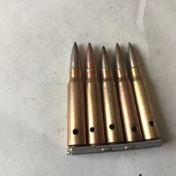 VENDU PAR LE-CUIRASSIER LOT N° 17 CLIP DE 5 BALLES DE CALIBRE 7,5 MAS