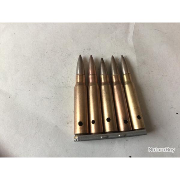 VENDU PAR LE-CUIRASSIER LOT N 17 CLIP DE 5 BALLES DE CALIBRE 7,5 MAS