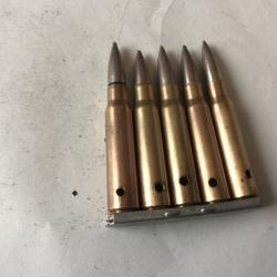 VENDU PAR LE-CUIRASSIER LOT N° 15 CLIP DE 5 BALLES DE CALIBRE 7,5 MAS