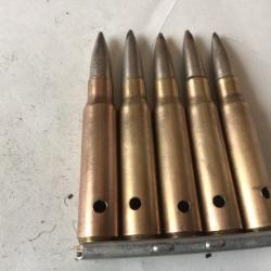 VENDU PAR LE-CUIRASSIER LOT N° 14 CLIP DE 5 BALLES DE CALIBRE 7,5 MAS