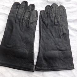 paire de gants militaires en cuir noir taille 8,5