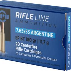 Munitions PRVI PPU 7,65x53 ARGENTIN SP BT 180gr x20 - balles demi-blindées