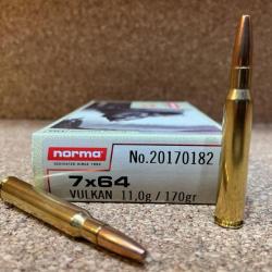 1 BOITE DE MUNITIONS NORMA  7X64 VULKAN 170gr