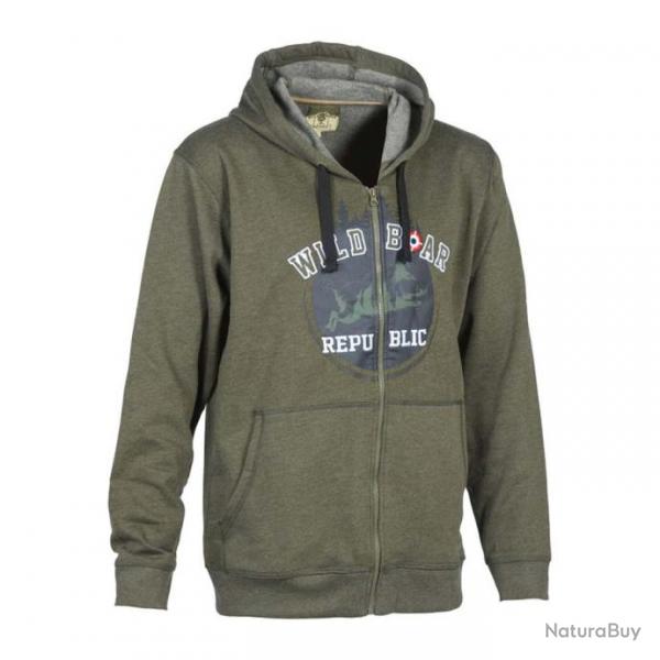 Sweat shirt  capuche Wild Boar Republic KAKI