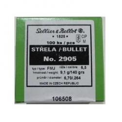 Ogives Sellier & Bellot 6,5mm N°2905 140grs x100