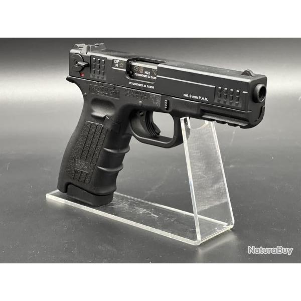 EN STOCK PHYSIQUE - Pistolet  blanc ISSC M22 calibre 9mm PAK