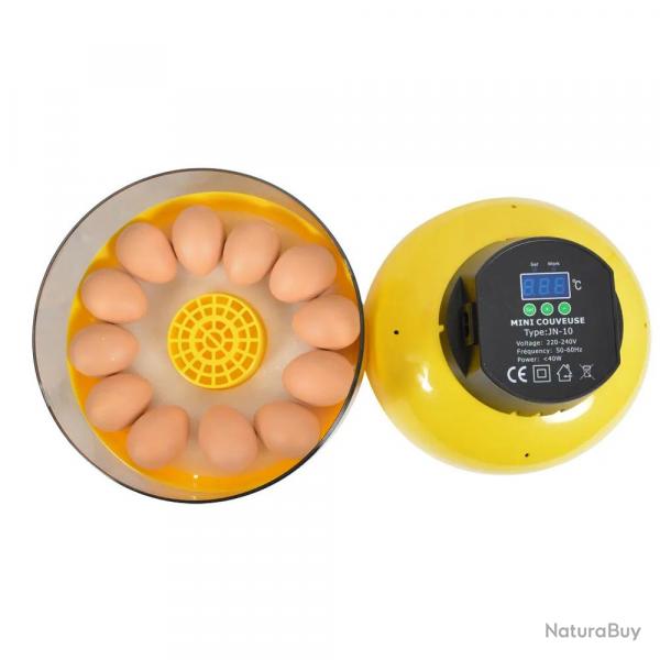 Kit Couveuse  retournerment manuel 12 oeufs + mire oeuf